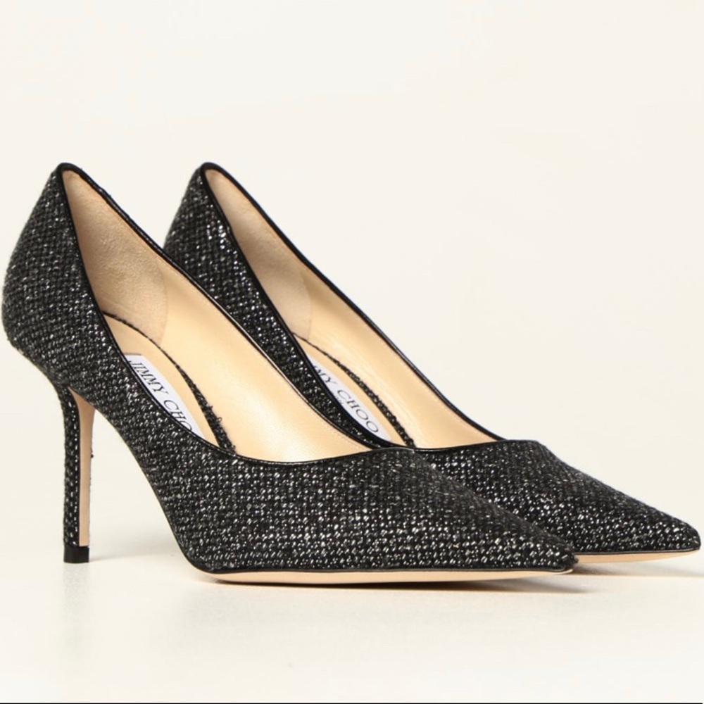 NWT Jimmy Choo Glistering Tweed Heels Size 7